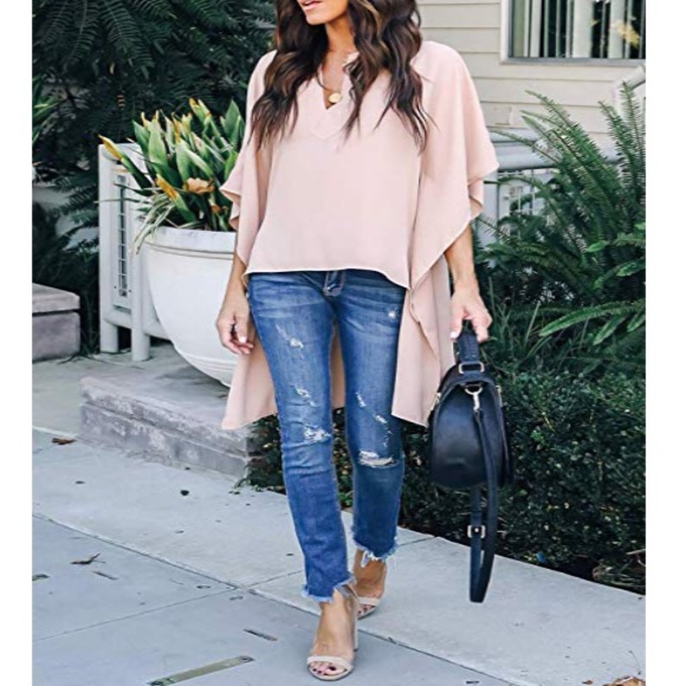 🎀CALANDRA Womens High-Low Tunic Blouse🎀